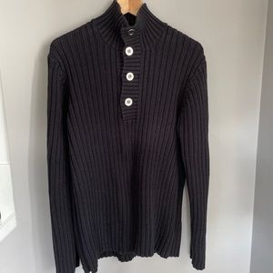 Kenneth Cole mock neck sweater black size  large